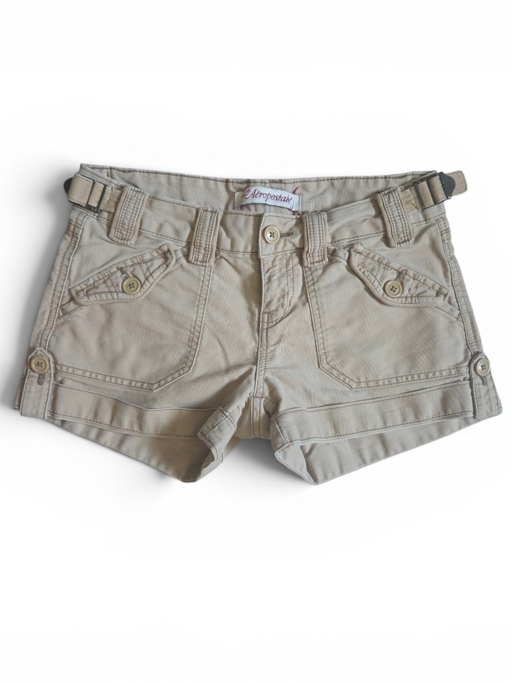 *VINTAGE* Y2K Aeropostale Women's Khaki Cargo-Style Shorts
